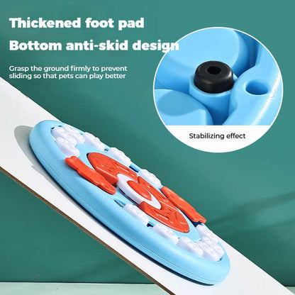 Blue Interactive Pet Puzzle Feeder Toy - Slow Eating & Mental Stimulation Game for Dogs & Cats