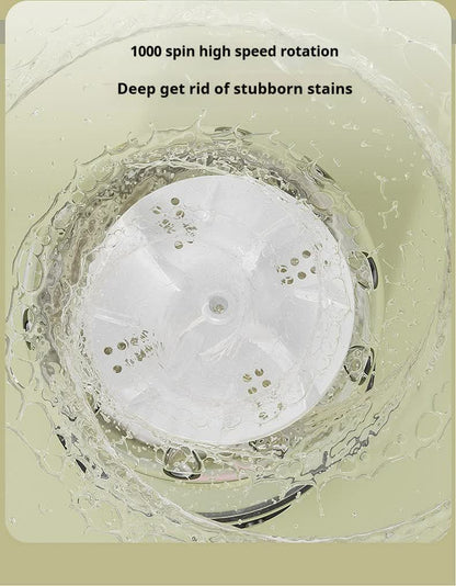 Blue Portable Mini Washing Machine - Rechargeable USB-C Electric Washer for Travel, Delicates & Socks