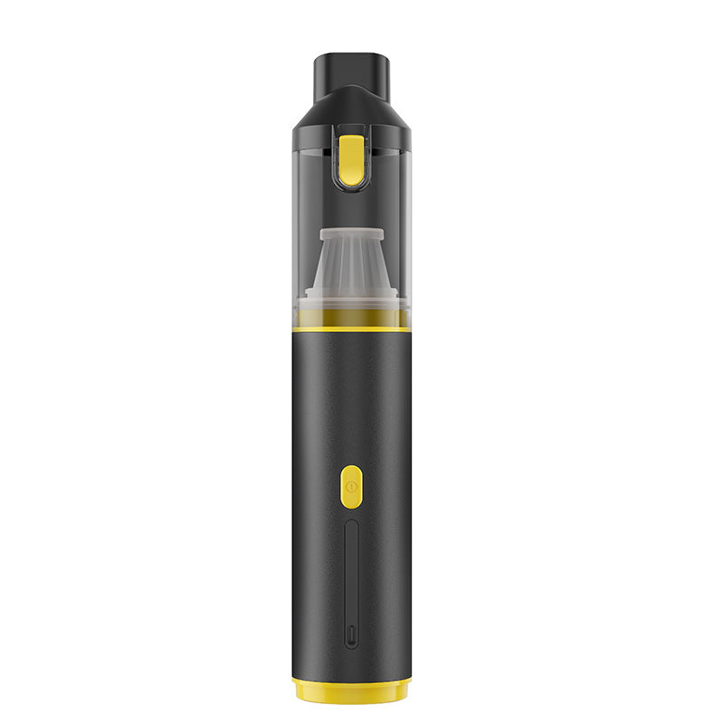 Portable Cordless Handheld Vacuum Cleaner - 16000Pa Suction, 3x2000mAh Battery, Multiple Attachments(Black and yellow)