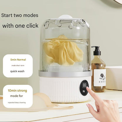 Blue Travel-Friendly Mini Washing Machine - USB Powered, Automatic, for Small Loads