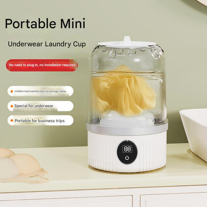 Blue Travel-Friendly Mini Washing Machine - USB Powered, Automatic, for Small Loads