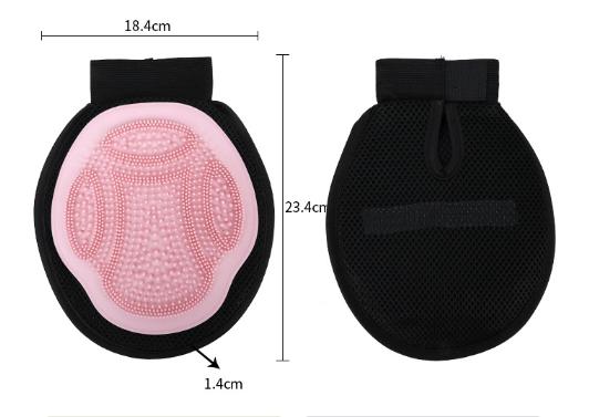 Purple 3-Pack Gentle Pet Grooming Glove - Deshedding, Bathing & Massage Mitt for Dogs & Cats, Breathable & Adjustable