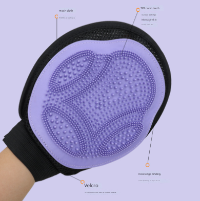 Pink 3-Pack Gentle Pet Grooming Glove - Deshedding, Bathing & Massage Mitt for Dogs & Cats, Breathable & Adjustable