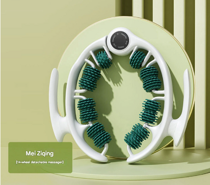 Green Ergonomic U-Shape Leg Roller 360 Degree Massager for Muscle Relief Fitness Yoga