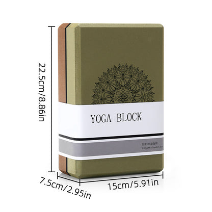 Coffee Brown High-Density EVA Foam Yoga Block for Support & Stability - Lightweight Non-Slip Brick for Yoga, Pilates & Stretching