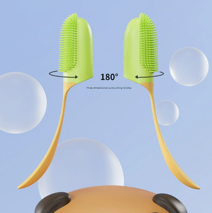 Pink 5-Pack Pet Finger Toothbrush Set for Dogs & Cats - Soft Silicone Dental Care Brush for Healthy Gums & Teeth