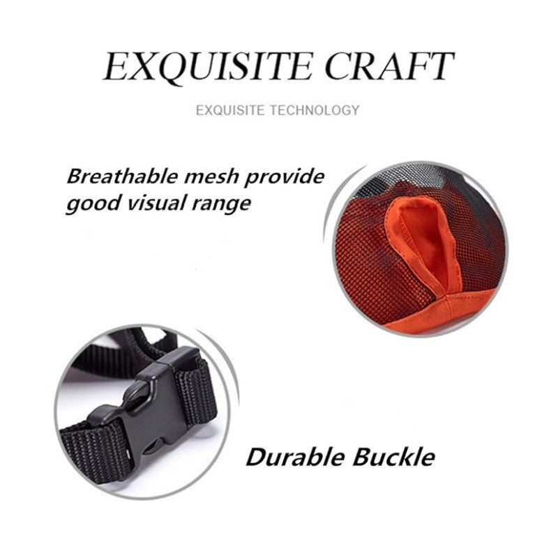 Black Adjustable Breathable Mesh Dog Muzzle for Short-Nosed Breeds(Size L)