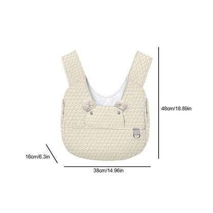 Grey Hands-Free Quilted Pet Carrier Sling - Soft & Comfortable Front Pack for Small Dogs and Cats