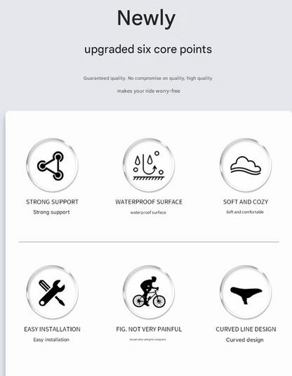 Black and red Mountain Bike Saddle - Comfortable and Durable Bicycle Seat for MTB and Road Bikes