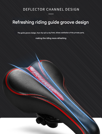 Black Mountain Bike Saddle - Comfortable and Durable Bicycle Seat for MTB and Road Bikes