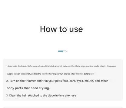 Black Precision Pet Paw Trimmer - Waterproof & Rechargeable Grooming Clipper for Dog & Cat Paws, Eyes, and Ears