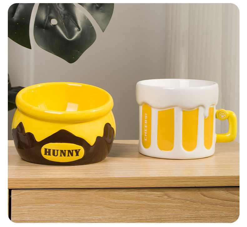 Premium Elevated Pet Bowl with Ergonomic 15° Tilt & Large Capacity(ice-cream cone)