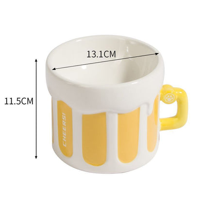 Premium Elevated Pet Bowl with Ergonomic 15°  Tilt & Large Capacity(Beer Bowl)