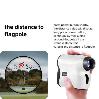 Long Range Laser Rangefinder - 5-500 Yards, Pinpoint Accuracy, Ergonomic Design(White)