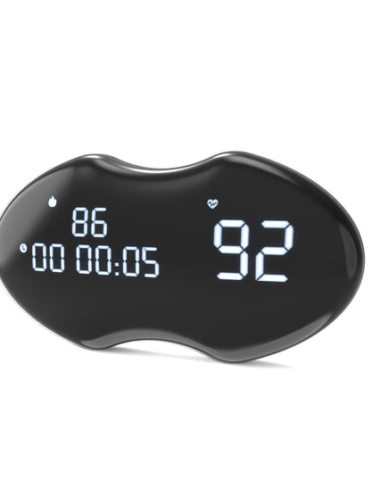 Smart Fitness Heart Rate Monitor Chest Strap with Data Display - IP67 Waterproof, Rechargeable, BLE & ANT+(black)