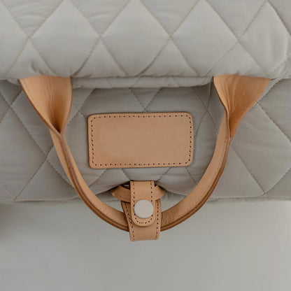 Luxury Quilted 2-in-1 Pet Travel Carrier & Car Booster Seat for Small Dogs(Blue-gray)