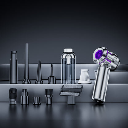 Silver and Purple 4-in-1 Cordless Handheld Vacuum Cleaner - Powerful 16KPa Suction with Brushless Motor, Blower & Air Pump