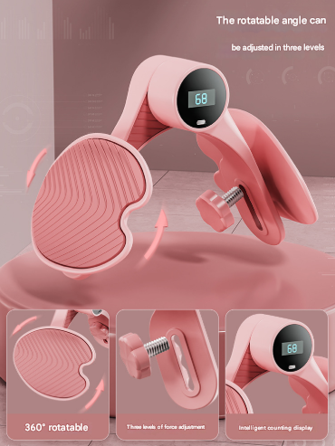 Purple Smart Kegel & Thigh Master with Counter - Adjustable Pelvic Floor Strengthening Device for Women, Inner Thigh & Glute Toner