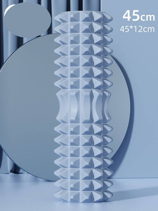 Blue High-Density 3D Trigger Point Foam Roller - Solid Core Massager for Deep Tissue Muscle Recovery & Yoga