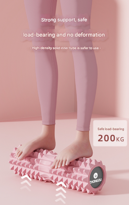 Blue High-Density 3D Trigger Point Foam Roller - Solid Core Massager for Deep Tissue Muscle Recovery & Yoga