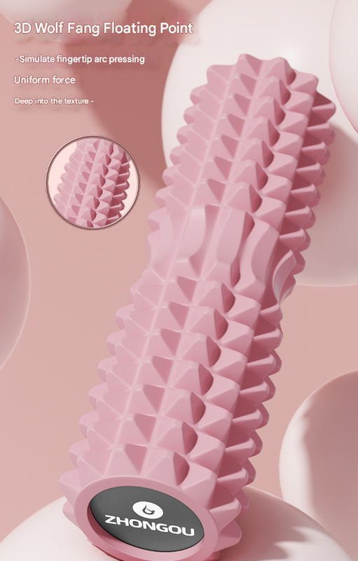 Blue High-Density 3D Trigger Point Foam Roller - Solid Core Massager for Deep Tissue Muscle Recovery & Yoga