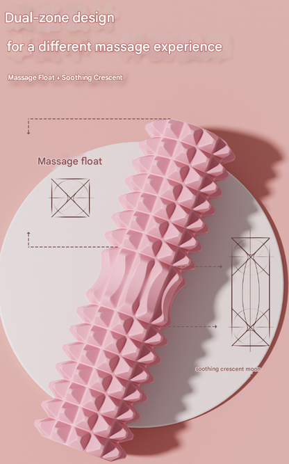 Black High-Density 3D Trigger Point Foam Roller - Solid Core Massager for Deep Tissue Muscle Recovery & Yoga