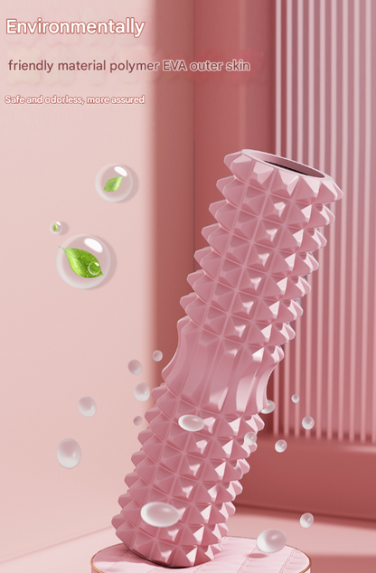 Black High-Density 3D Trigger Point Foam Roller - Solid Core Massager for Deep Tissue Muscle Recovery & Yoga