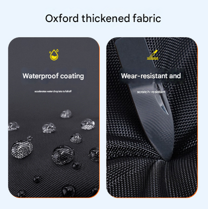 Size XL Black And Orange All-Weather 210D Bicycle Cover - Waterproof & UV-Proof Outdoor Bike Protector with Lock Hole & Storage Bag