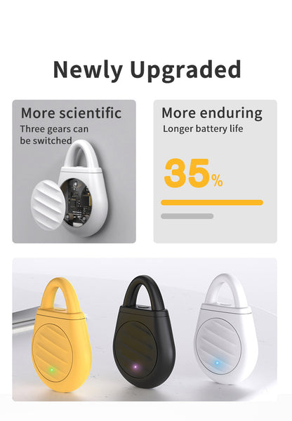 2 Pcs Yellow Portable Ultrasonic Pest Repeller - Rechargeable Mosquito & Bird Repellent Device | 3-Mode for Indoor, Outdoor & Camping