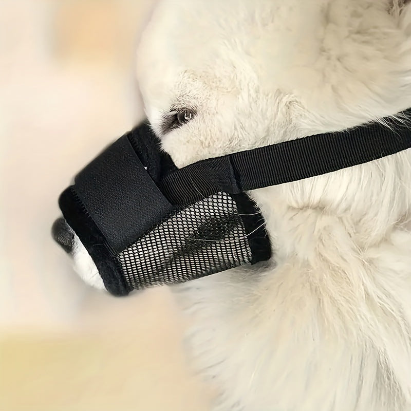 3 Pcs Size XL Black Breathable Mesh Dog Muzzle - Soft & Comfortable Guard to Prevent Biting, Allows Panting and Drinking