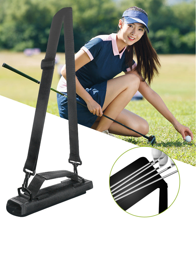 Green Compact Golf Club Carrier - Lightweight Sunday Practice Bag for Driving Range