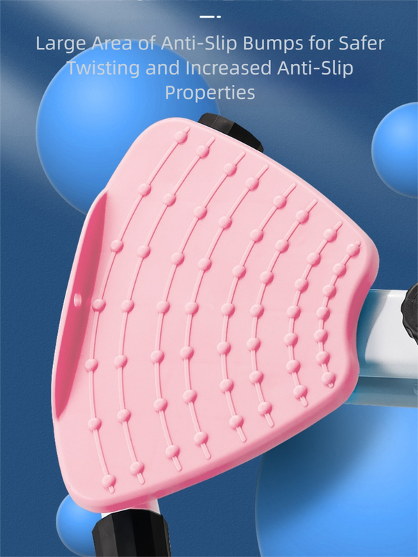 Pink Split Leg & Waist Twister Board - Core Abdominal Trainer with Resistance Bands for Home Fitness