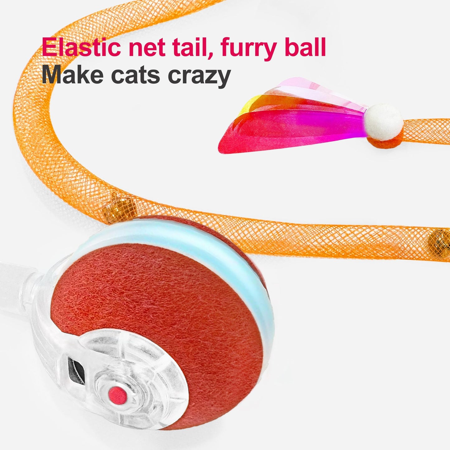 Blue Interactive Smart Electric Cat Toy Ball - Automatic Irregular Rolling Teaser for Independent Play