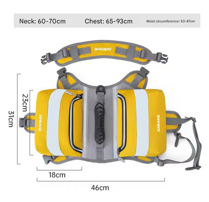 Black Saddle Bag Dog Backpack - Adjustable Harness Pack for Hiking, Camping & Travel with Medium to Large Dogs