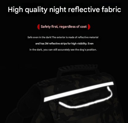 Green Saddle Bag Dog Backpack - Adjustable Harness Pack for Hiking, Camping & Travel with Medium to Large Dogs