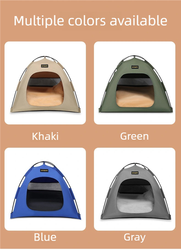 Medium Pet Tent for Cats & Dogs(Green) - Portable Comfort Shelter with Soft Cushion