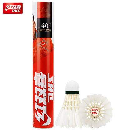 12PCs of DHS Badminton Goose Feather Shuttlecock Model 401 / 402 - 401