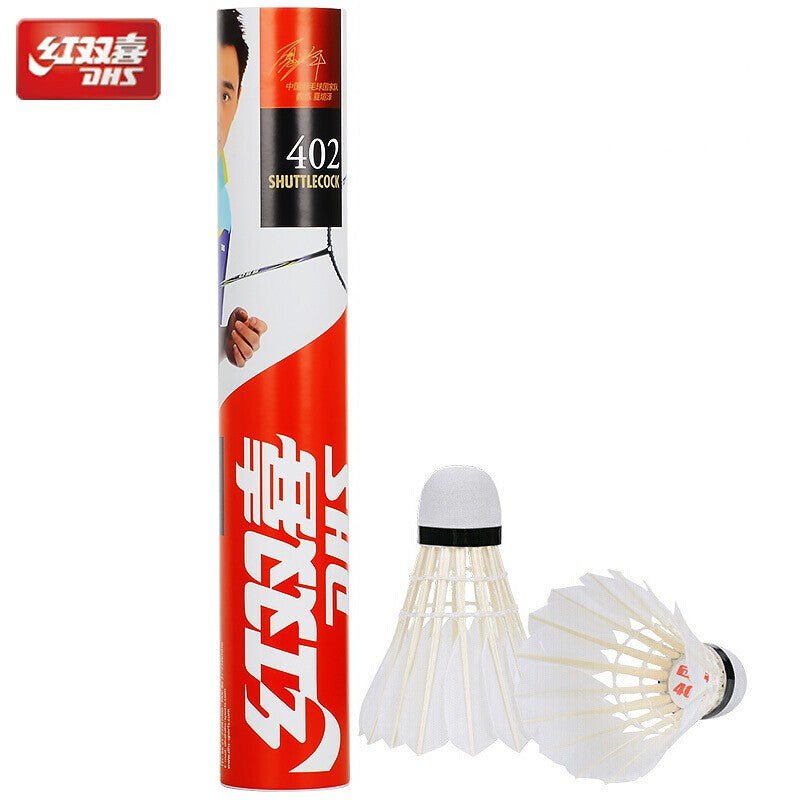 12PCs of DHS Badminton Goose Feather Shuttlecock Model 401 / 402 - 401