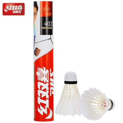 12PCs of DHS Badminton Goose Feather Shuttlecock Model 401 / 402 - 401