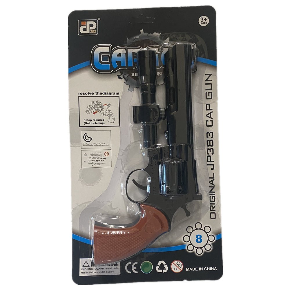 8 shots toy cap gun with 144 free caps - Silver