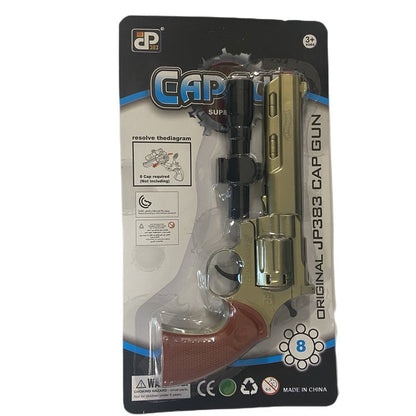 8 shots toy cap gun with 144 free caps - Silver