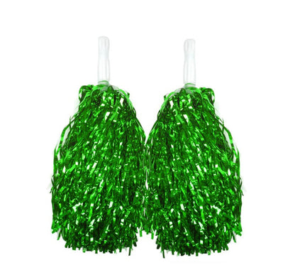 4 Sets/8pcs Metallic Team Girls' Cheerleading Dance Party Dress Pom Poms Pompoms - Blue