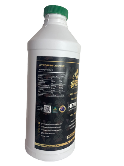 Vital Equine | Hemp & Turmeric Oil For Horses - 1 litre