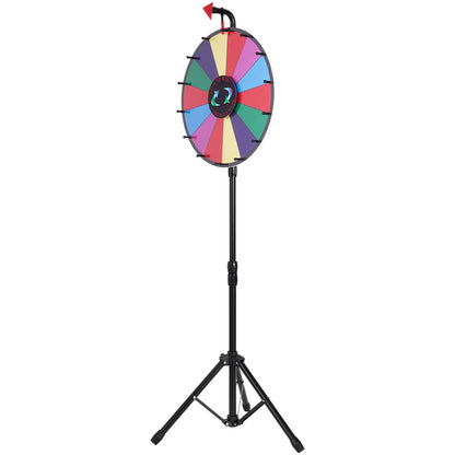 Vevor 18 Inch Tabletop Color Prize Wheel with Folding Tripod Floor Stand 14 Slots Dry Erase
