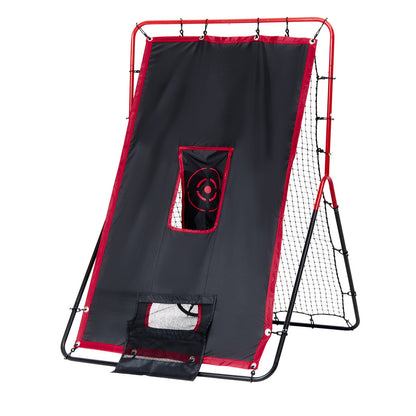 VEVOR Baseball And Softball Rebounder Net 3.5x4.5 ft 2-in-1 Switch Hitter Pitch