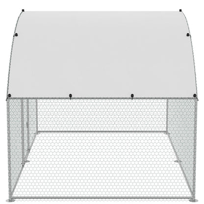 VEVOR Chicken Coop, 9.8x6.5x6.5ft Walk-in Large Metal Chicken Run for Yard with Waterproof Cover, Doom Roof Hen House with Security Lock for Outdoor and Backyard, Farm, Duck Rabbit Cage Poultry Pen