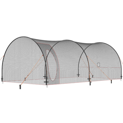 VEVOR Baseball Batting Cage, Softball and Baseball Batting Cage Net and Frame, 22x12x8ft Practice Portable Cage Net with Carry Bag, Heavy Duty Enclosed Pitching Cage, for Backyard Batting Hitting Training 670CM