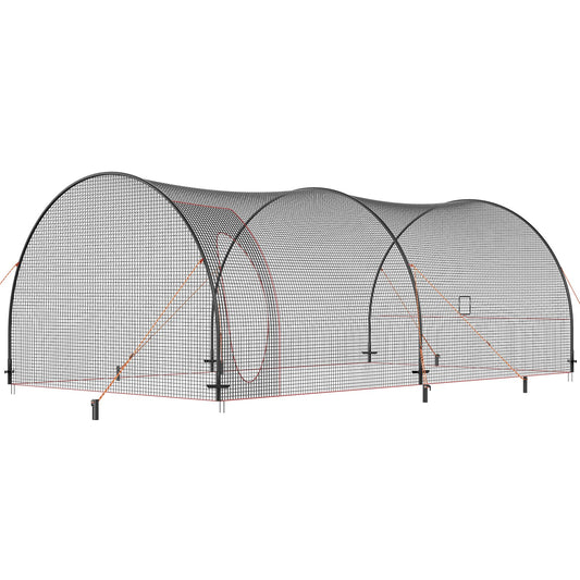 VEVOR Baseball Batting Cage, Softball and Baseball Batting Cage Net and Frame, 22x12x8ft Practice Portable Cage Net with Carry Bag, Heavy Duty Enclosed Pitching Cage, for Backyard Batting Hitting Training 670CM
