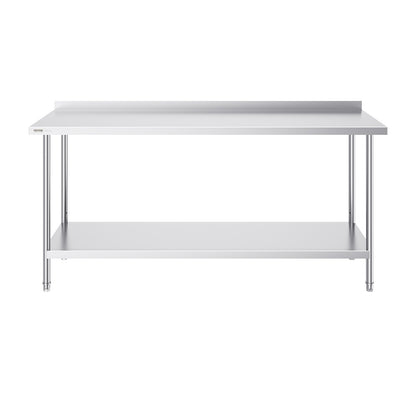 VEVOR 24 x 72 x 36 Inch Stainless Steel Work Table, Commercial Food Prep Worktable Heavy Duty Prep Worktable, Metal Work Table with Adjustable Height for Restaurant, Home and Hotel