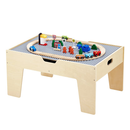 VEVOR Multi-Purpose Activity Play Table 290 Building Bricks & 30 PCS Accessories
